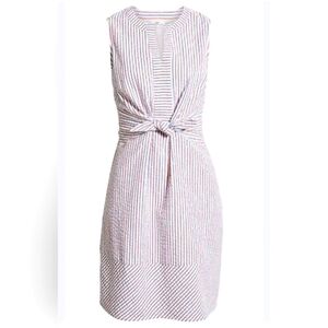 Vineyard Vines Firework Seersucker Tie-Front Dress Red White Blue size 00